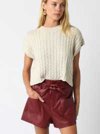 Alina Cable Knit Sweater Vest Top