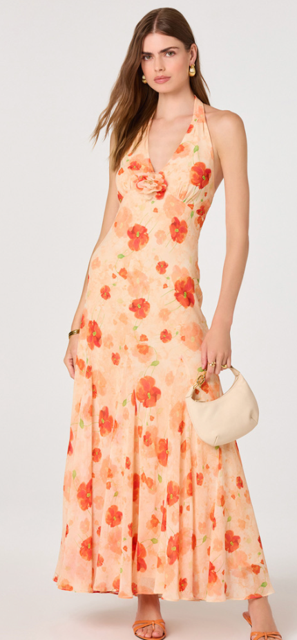Yasmeen Floral Halter Maxi Dress