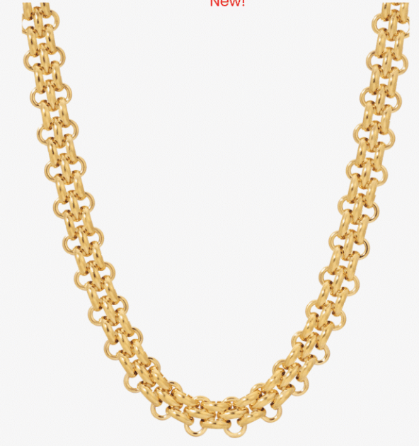 Gold Statement Chain Necklace by Jurate