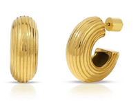 Gold Hoop Earring by Jurate