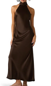 Lara Satin Maxi Dress by Steve Madden