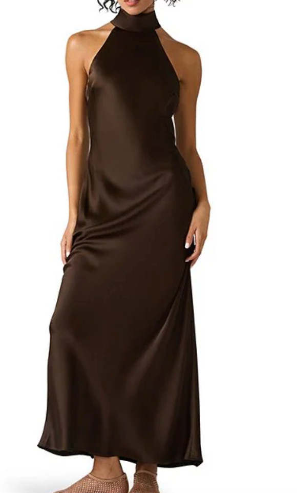 Lara Satin Maxi Dress by Steve Madden