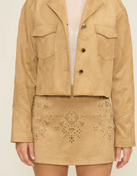 Faux Suede Skirt by Lucy Paris