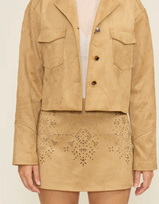 Faux Suede Skirt by Lucy Paris