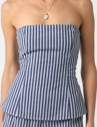 Strapless Striped Top