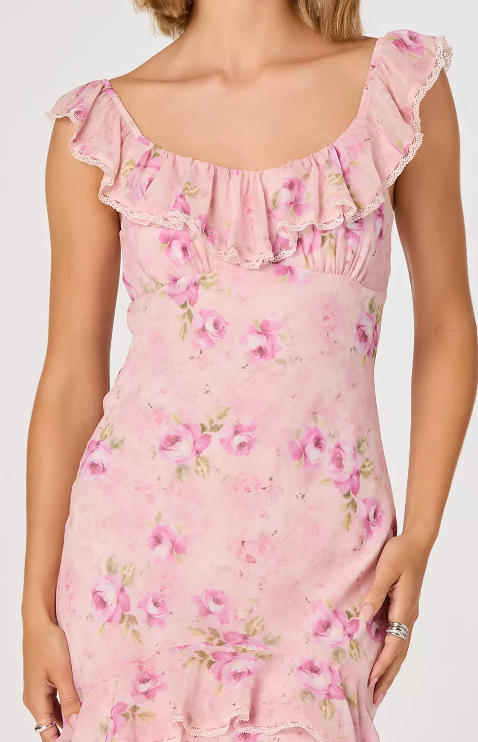 Laisha Pink Floral Maxi Dress by ASTR