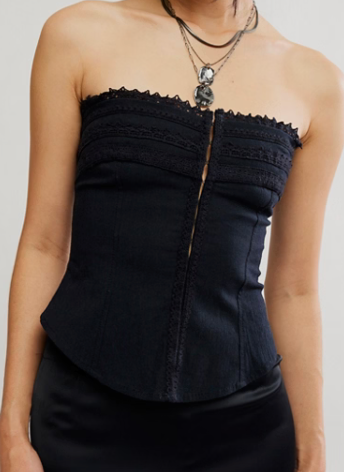 Black Corset Top by Free People