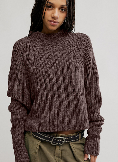Brown Pullover Sweater by Free People