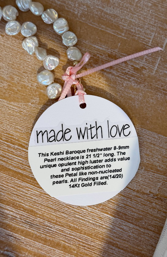 Keshi Baroque Freshwater Pearl Necklace by Kimberly Aman