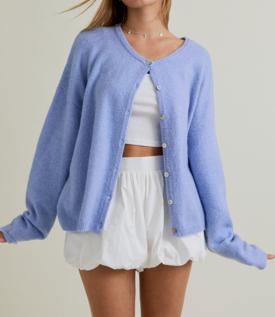 Light Blue Button Down Sweater