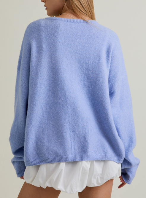 Light Blue Button Down Sweater