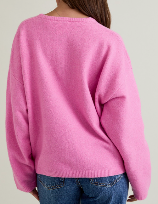 Pink Button Down Sweater Cardigan