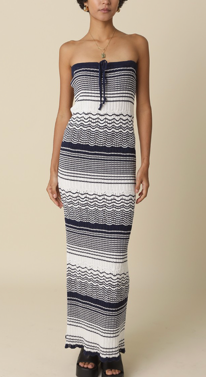 Strapless Sweater Maxi Dress