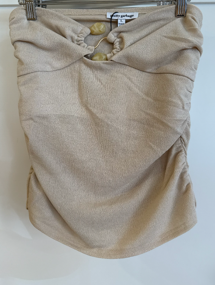 Strapless Beaded Detailed Top