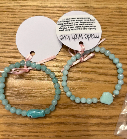 Aqua Quartzite Beaded Bracelet by Kimberly Aman