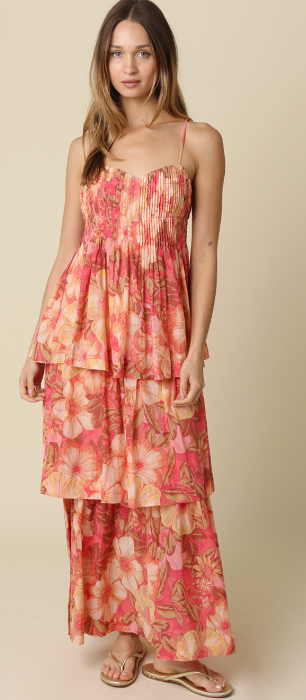 Tiered Floral Maxi Dress