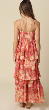 Tiered Floral Maxi Dress