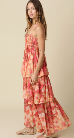Tiered Floral Maxi Dress