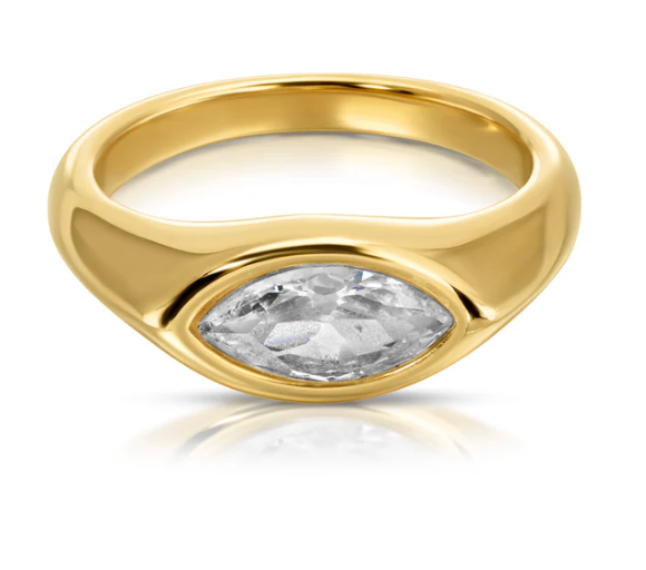 Marquise Simulated Diamond Ring by Jurate
