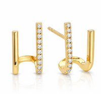 Bar Stud Earrings by Jurate