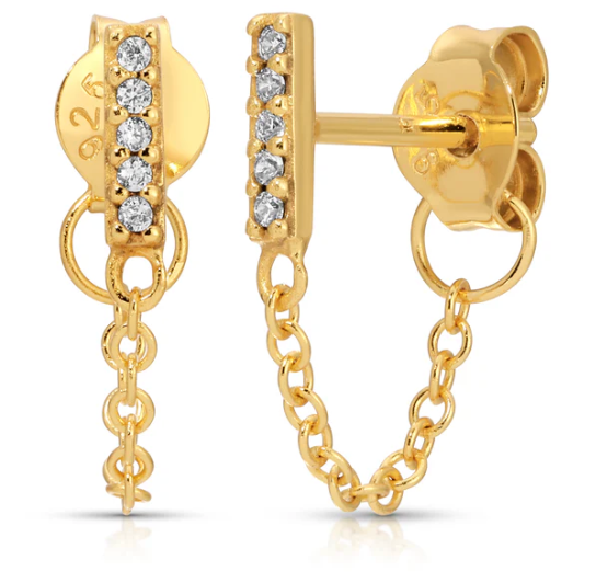 Bar Chain Earring by Jurate
