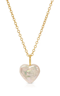 Heart Pearl Necklace by Jurate
