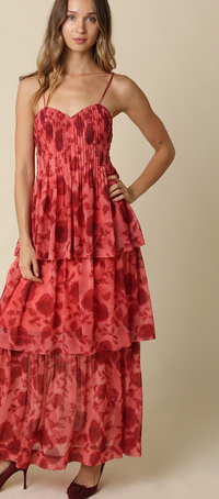 Floral Ruffle Maxi Dress