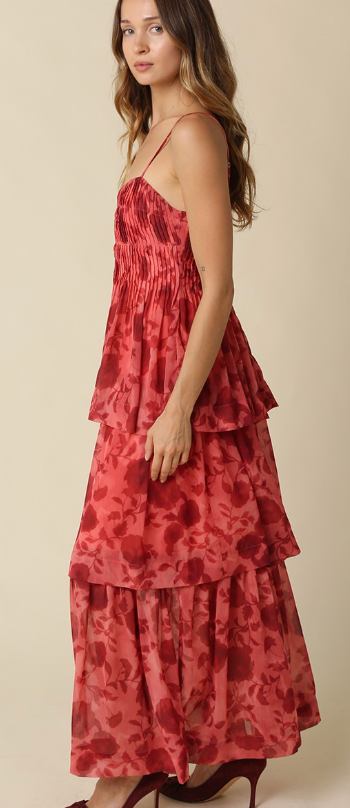 Floral Ruffle Maxi Dress