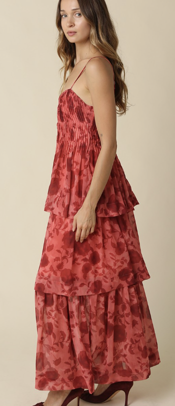 Floral Ruffle Maxi Dress