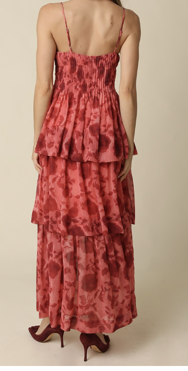 Floral Ruffle Maxi Dress