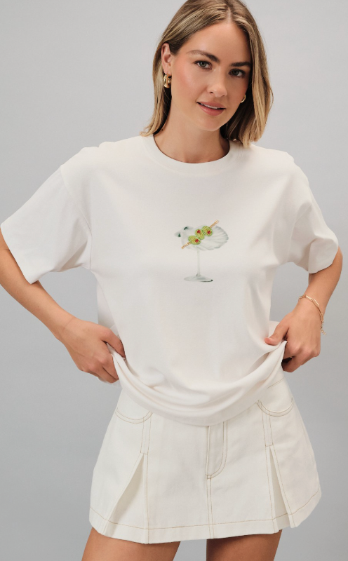 Olive Shell Beaded Oversized Top