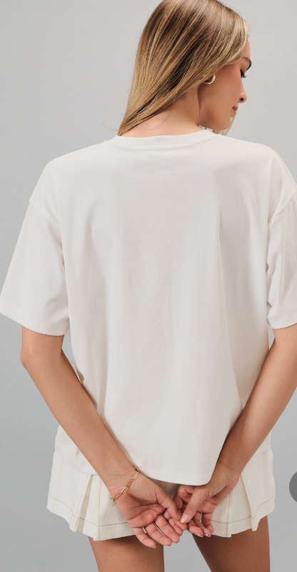Olive Shell Beaded Oversized Top