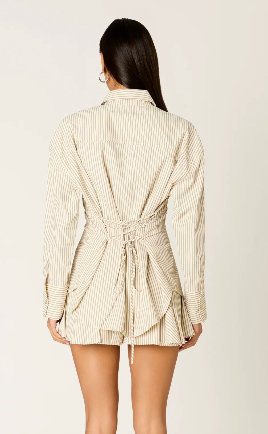 Jules Striped Long Sleeve Button Down top by NIA