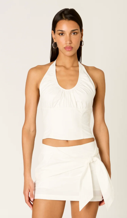 White Halter Top by NIA