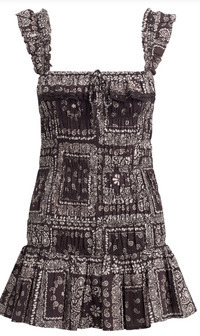 Brown Printed Mini Dress by BILA 77