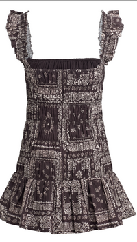 Brown Printed Mini Dress by BILA 77
