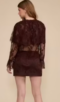 Lace Long Sleeve Top by Lucy Paris