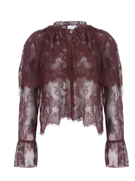 Lace Long Sleeve Top by Lucy Paris