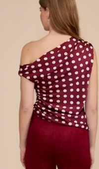 Off The Shoulder Polka Dot Top by Lucy Paris