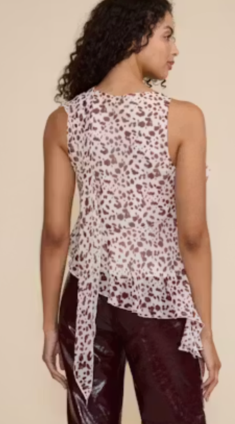 Cheetah Asymmetrical Top by Lucy Paris