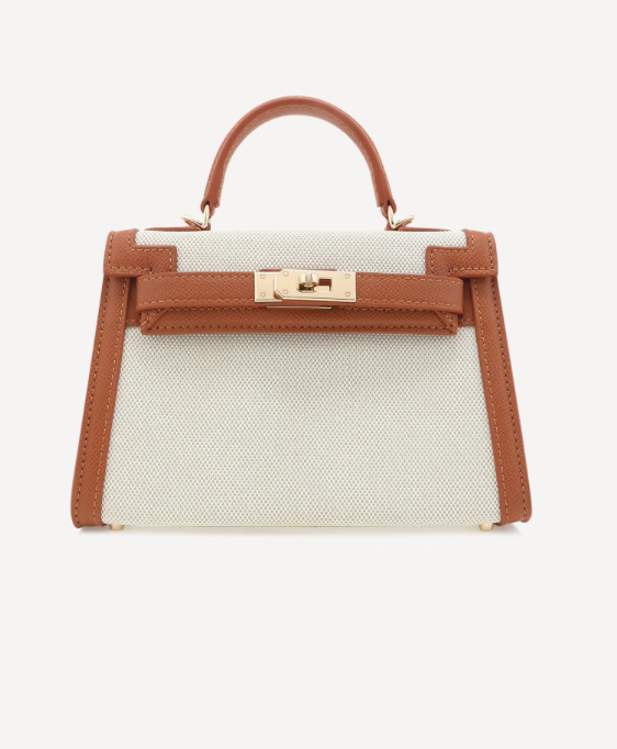 Brown and Canvas Bag by Billini