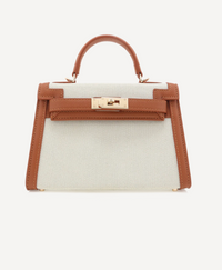 Brown and Canvas Bag by Billini