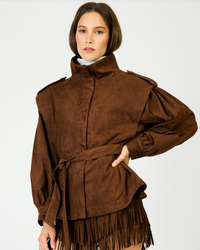Sybel Vegan Suede Jacket by Line and Dot