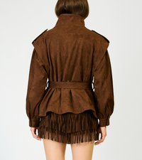 Sybel Vegan Suede Jacket by Line and Dot