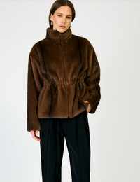 Gwen Faux Fur Jacket by Line and Dot
