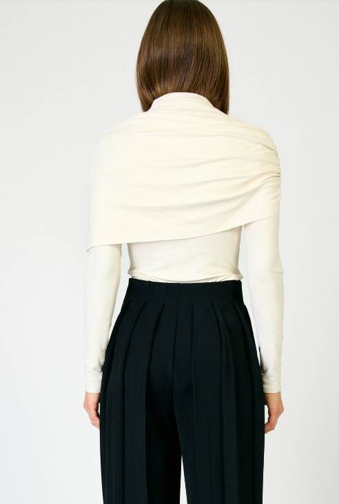 Angeli Long Sleeve White Top by Line and Dot