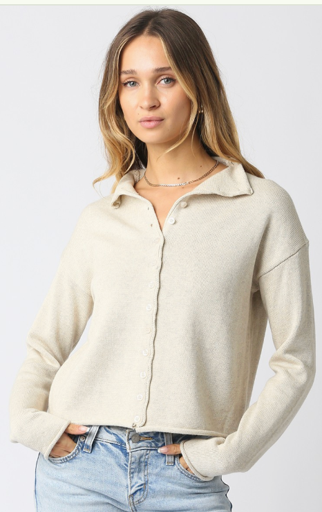 Button Down Sweater Cardigan