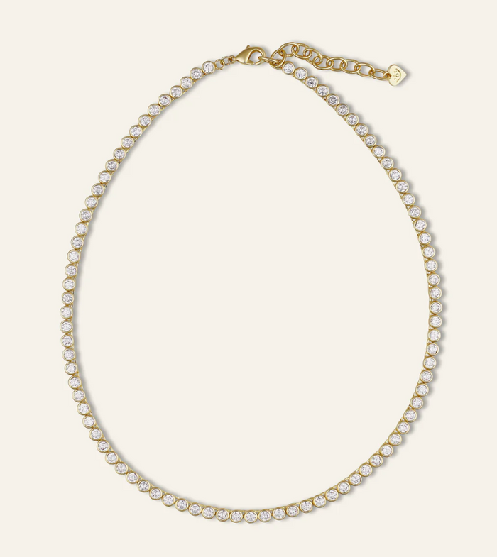 Bezel Tennis Necklace by HART