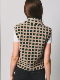 Gingham Fleece Vest