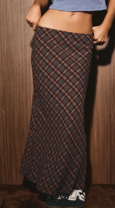 Plaid Maxi Skirt